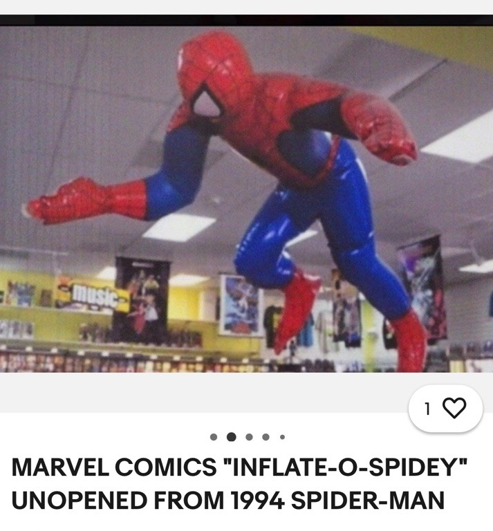 Inflatable Spiderman Unused Original Package