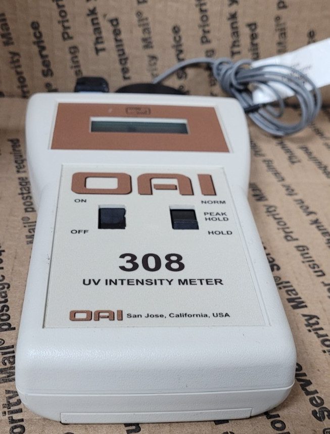 Optical Associates OAI 308 UV Intensity Meter W/UVB Probe/Sensor (TURNS ON)