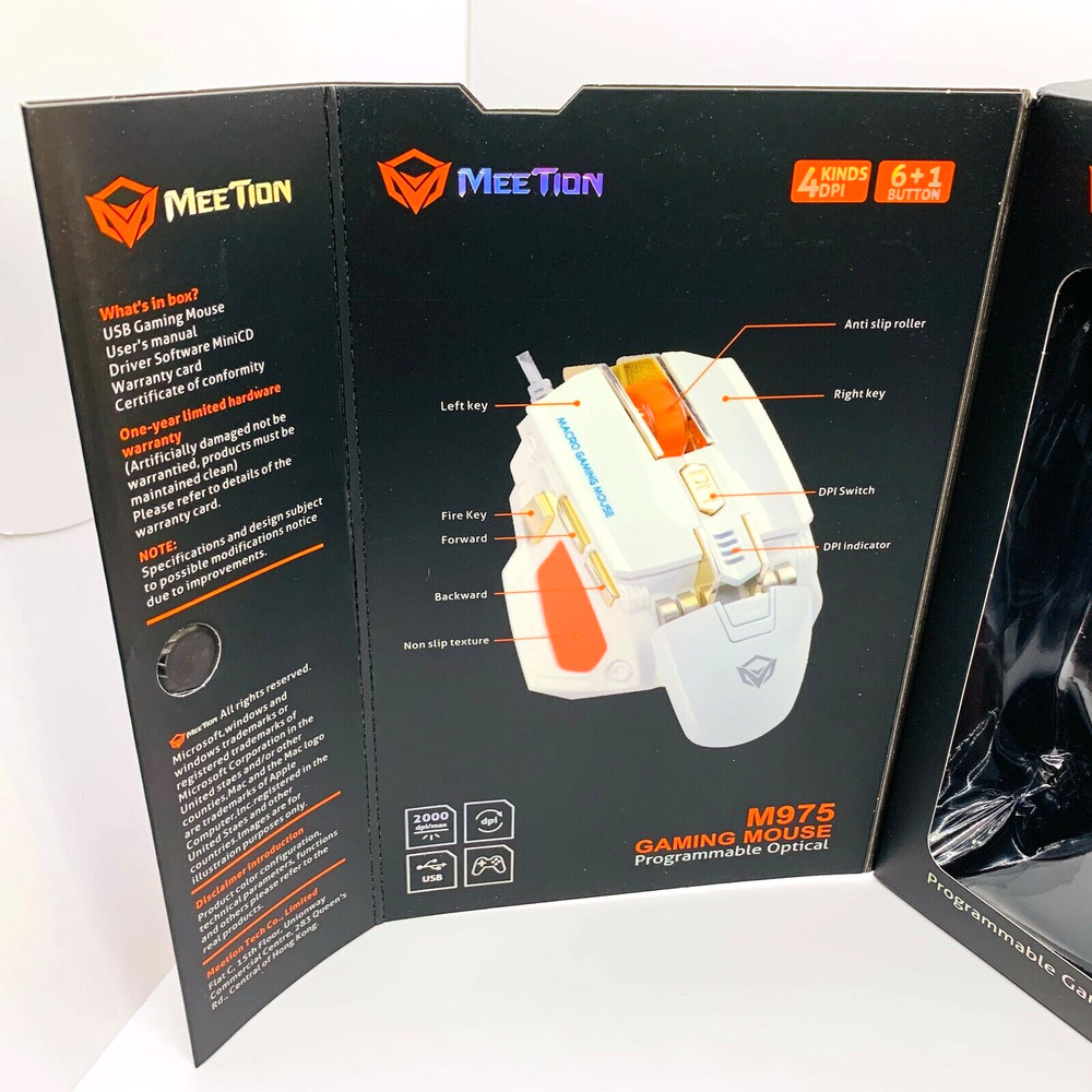 MeeTion Black M975 Macro Gaming Mouse