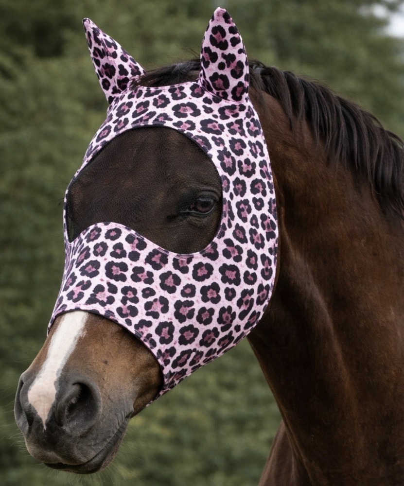 Pink Leopard Fly Mask