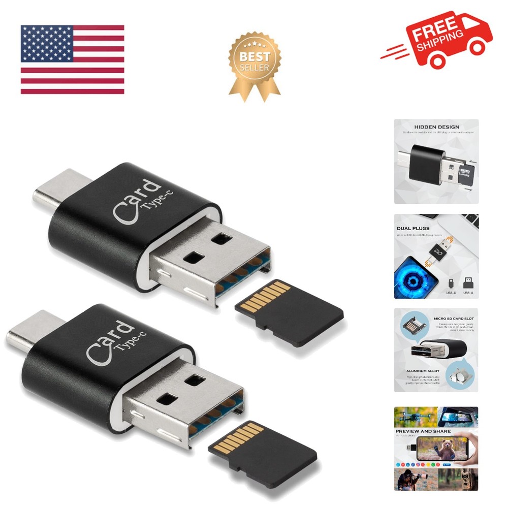 2 Pack] Micro SD Card Reader for Android Phone,Micro SD Card to USB Adapter, ...