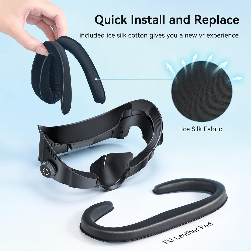 FC4 Upgraded Face Cover Pad Facial Interface Compatible with Meta/Oculus Ques...