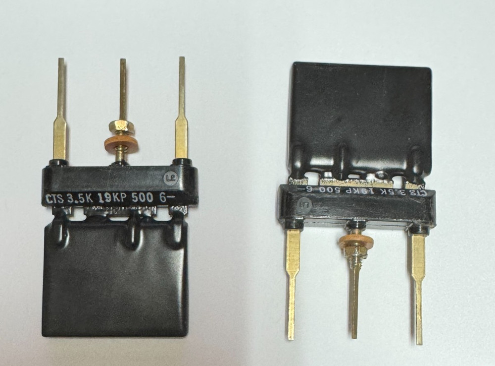 2 ~ Bell System ~ Western Electric ~ Flat Resistor ~ 19KP ~ USED