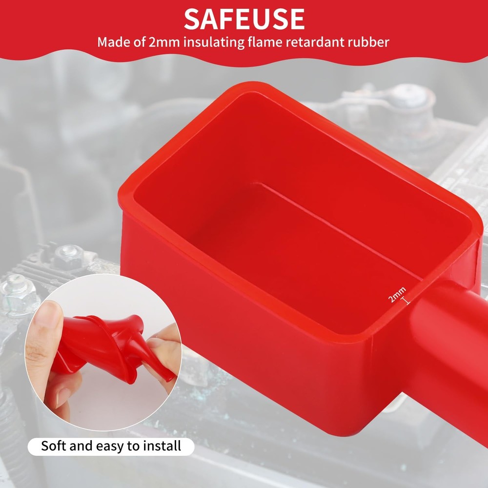 20 PCS Battery Terminal Covers Cap, Positive Negative Insulating Protector,...