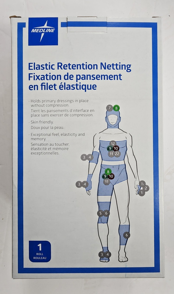 Medline NONNET09 Elastic Retention Netting Size 9 1 Box/1 Roll