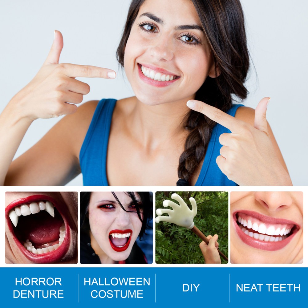Shaped Teeth l Set Party Makeup Temporary Fillings Cave