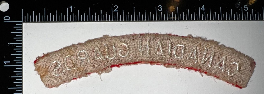 WWII Canada Canadian Guards Patch Formation Title Flash