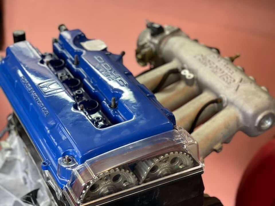 Clear Cam Timing Belt Cover Fit Honda Civic Integra Delsol CR-X B16A B18C