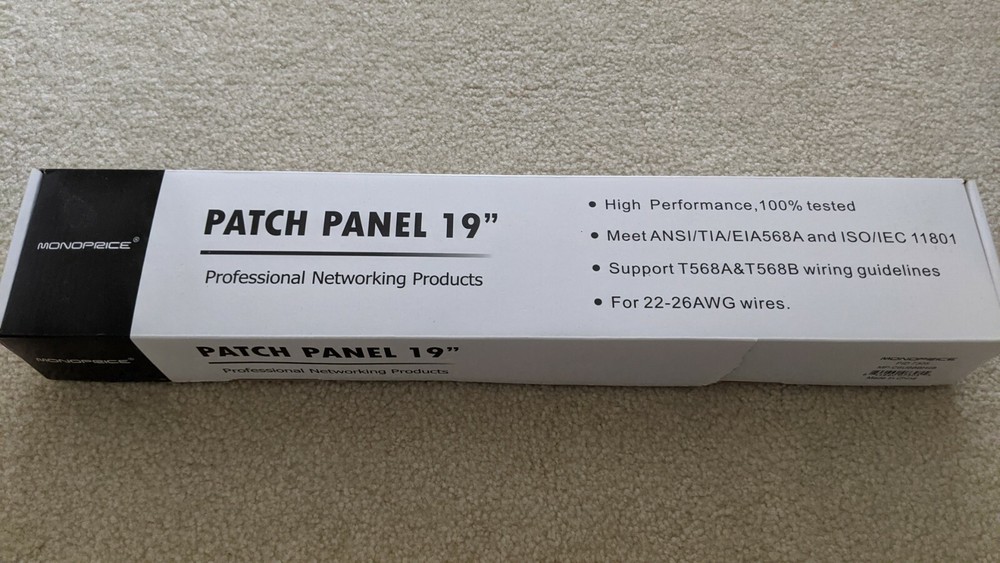 SAME DAY SHIP - NEW Monoprice Network Patch Panel 19" 7305 MP-C6U8BBH48 Ethernet