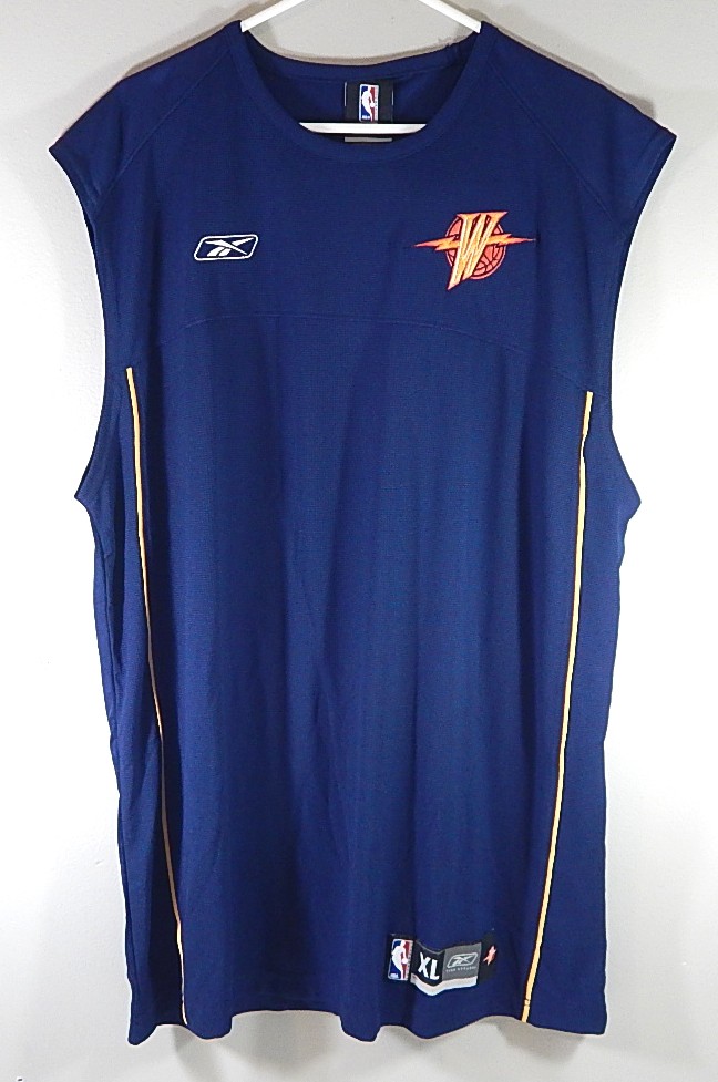 Lot of (7) Golden State Warriors Reebok Team Issued Warm Up Shirts Pants L-4XL