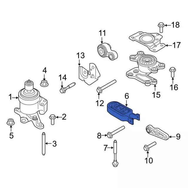Genuine Ford Engine Torque Strut DP5Z6068H