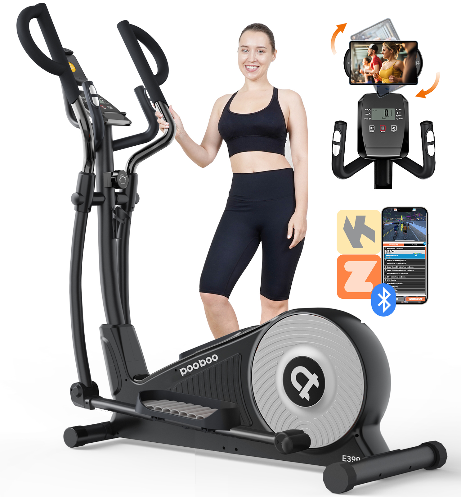 Elliptical Machine Elliptical Trainer for Home with Quiet Magnetic 16 Resistance