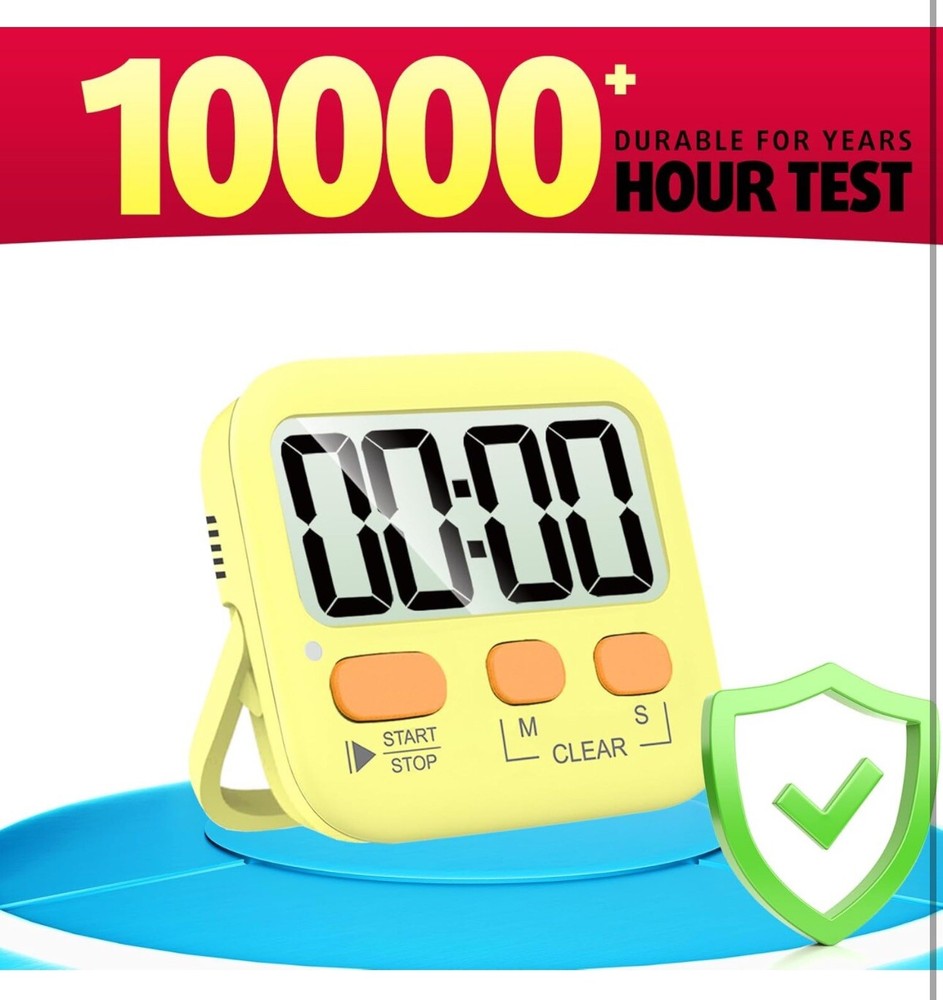 Antonki Timer Timer for Kids Kitchen Timers Digital Timer Pack of 2 (white)