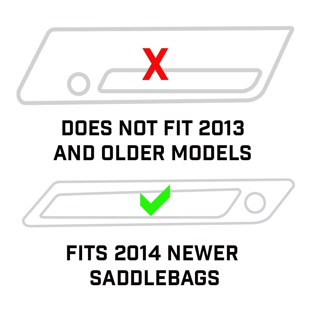 BLACK GREY USA FLAG DISTRESS Saddlebag Latch Inserts for Harley Touring 2014 up