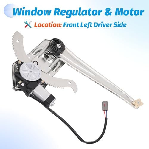 Front Left Driver Side Power Window Regulator with Motor Compatible with Ford