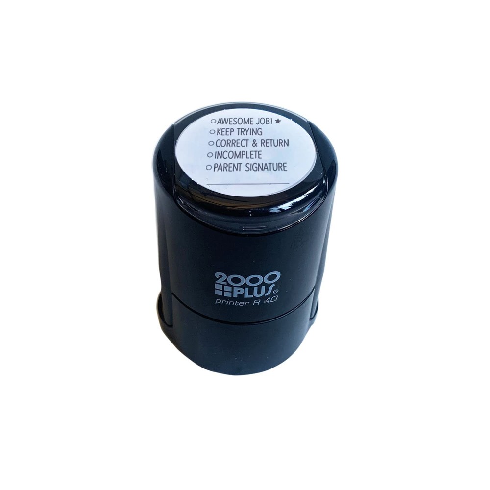Teacher Checkbox Stamp 2000 Plus Self-Inking Student Work Stamper Black