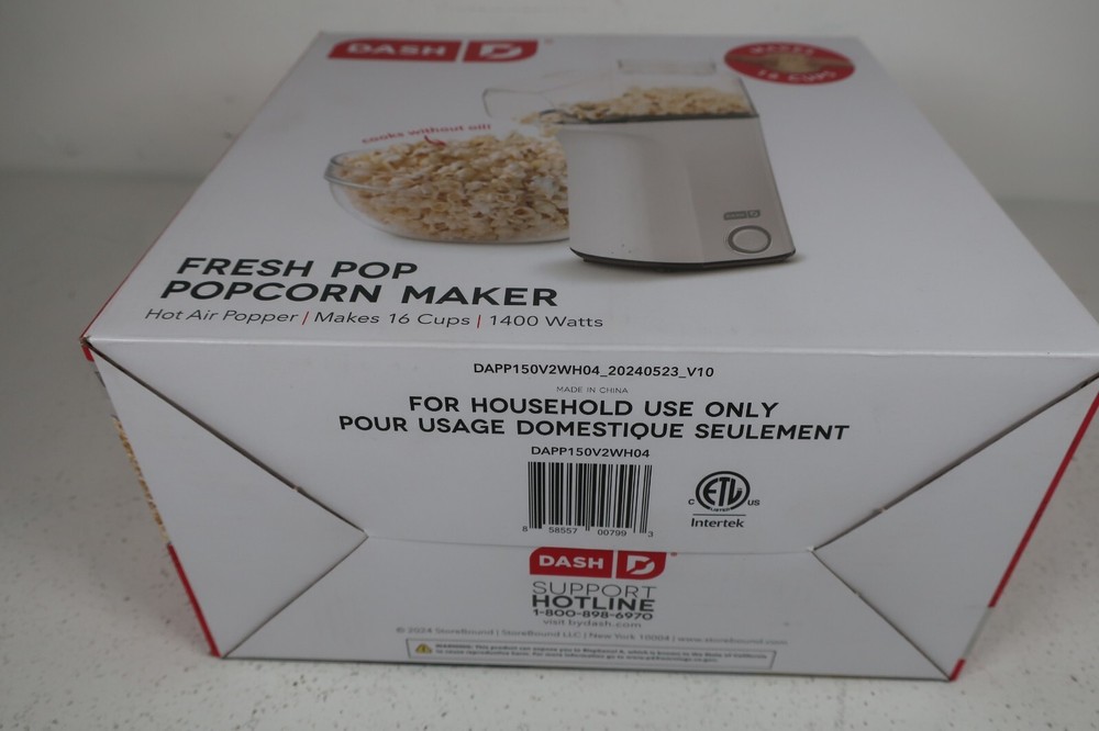 DASH Fresh Pop Hot Air Popcorn Maker w/ Measuring Cup
