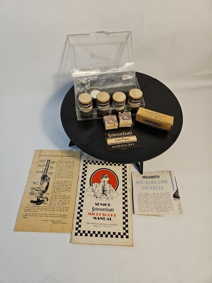 Vtg Sciencecraft Microscope Lab Accessory Kit 1935-1960
