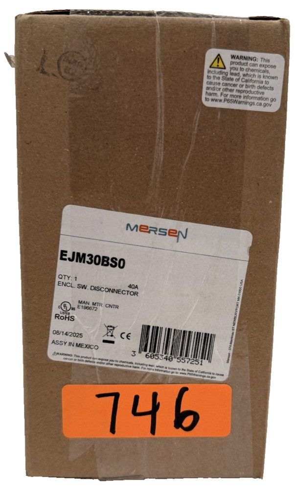 NEW MERSEN EJM30BS0 DISCONNECT SWITCH