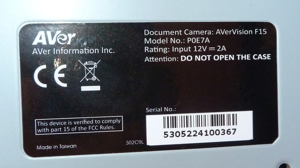 Document Camera AVerVision F15 NEW