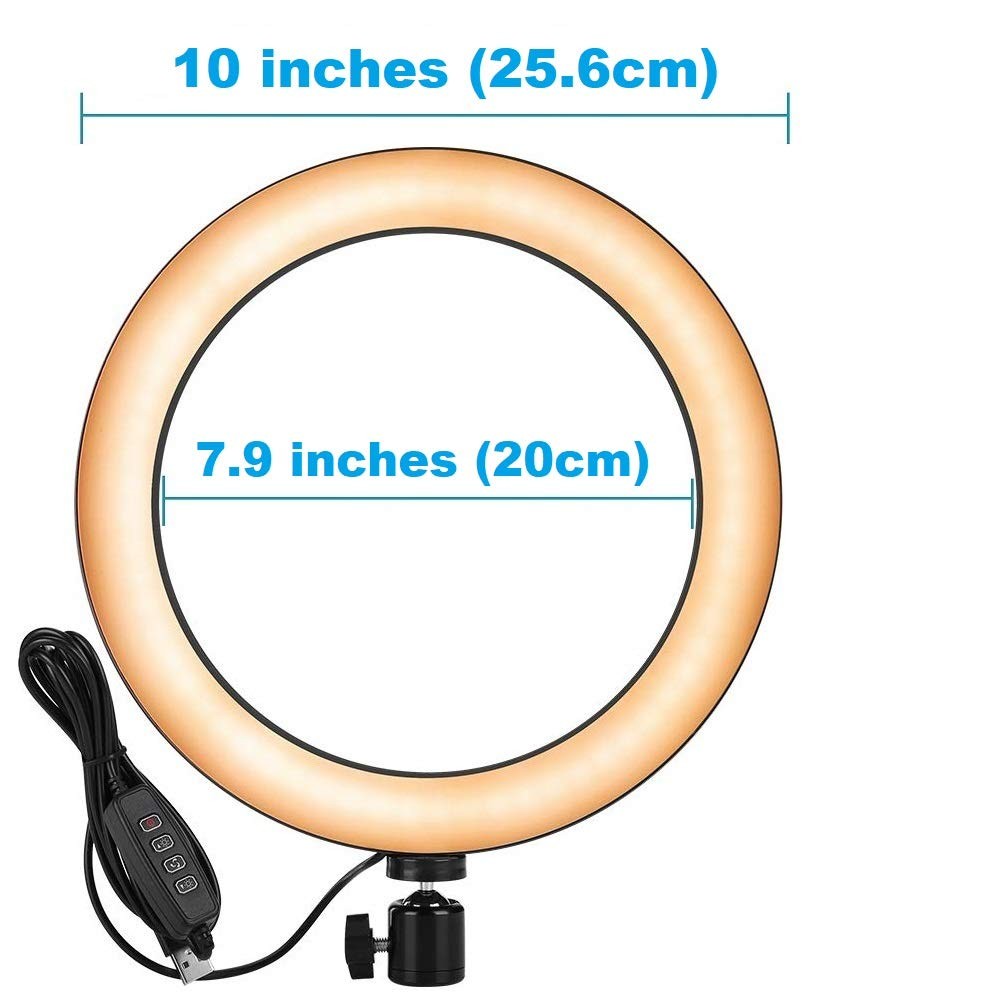 Magnetic Webcam Light with Stand,10 Inch Ring Light with Adjustable Desktop M...