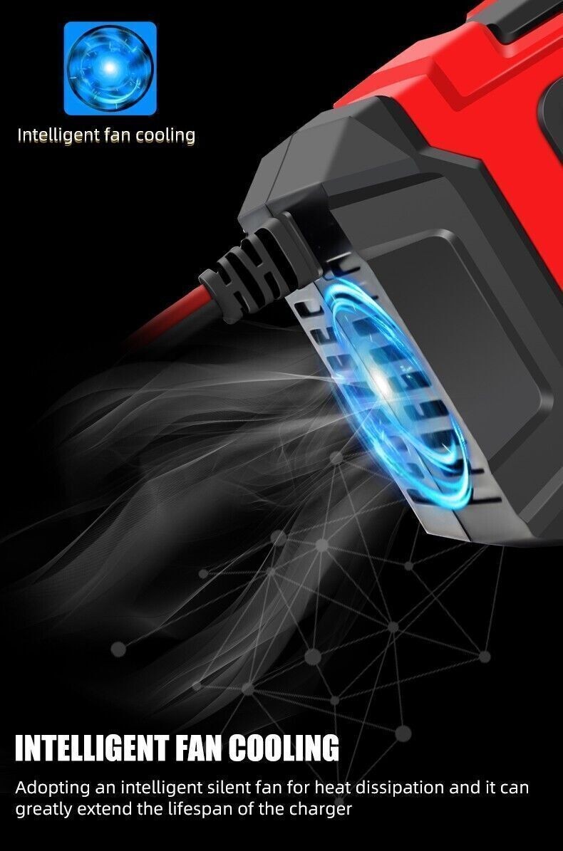 12V Smart Car Battery Charger Automatic Lifepo4 Repair Maintainer Trickle New