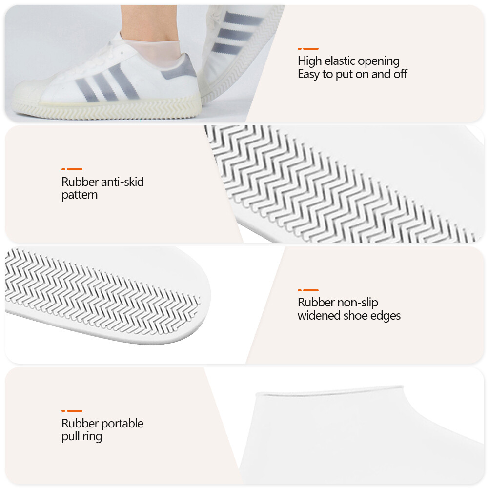 Anti-Slip Silicone Rain Shoe Covers Reusable Waterproof Shoes Cover Protector US