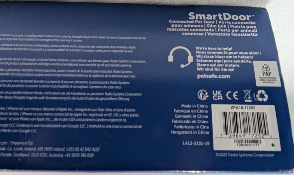 PetSafe SmartDoor Never Rust Connected Pet Door – Medium