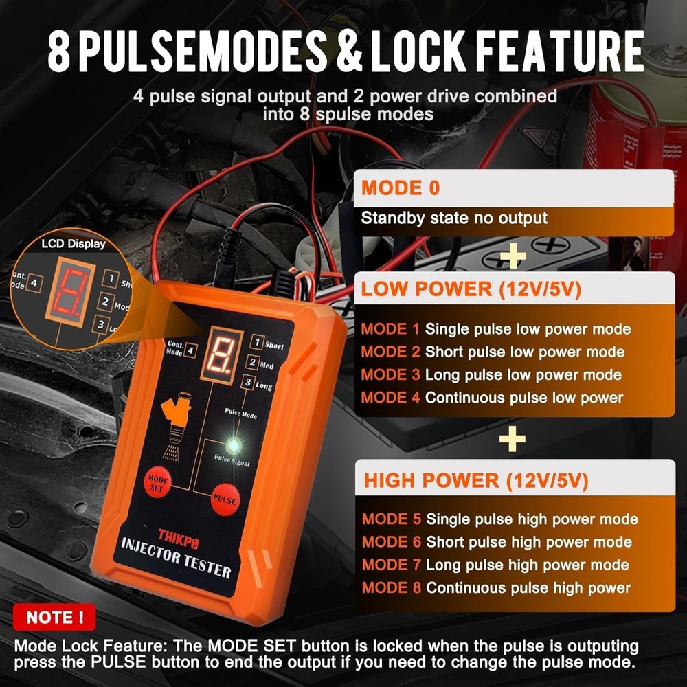 Professional Injector Tester & Cleaner Set: 2 Injectors Simultaneously & Safe