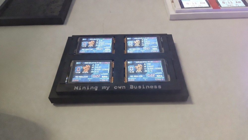NM Nerd Miner Crypto Mining Rig - 4 x 1060 kh/s Wall Mountable - Mining Rig