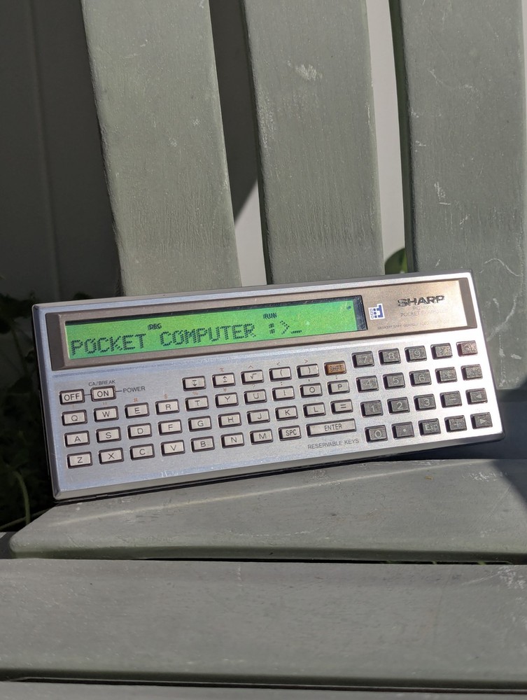 Vintage Sharp PC-1211 Pocket Computer FULLY RESTORED - NEW LCD + BATTERIES!