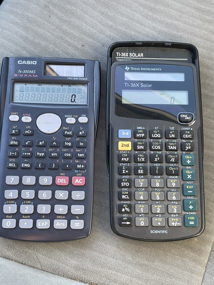 Texas Instruments TI-36X Solar & Casio FX-300MS Calculators Tested Both Work