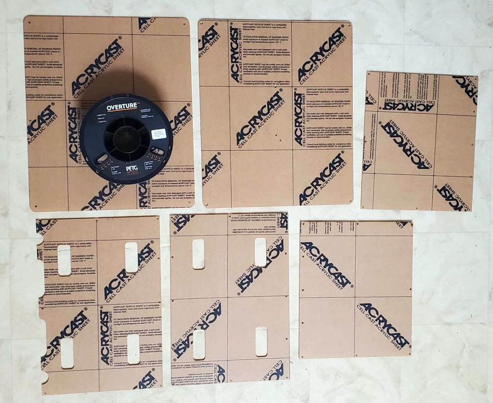 Acrylic Panels for Bambu Python AMS Enclosure PANELS ONLY