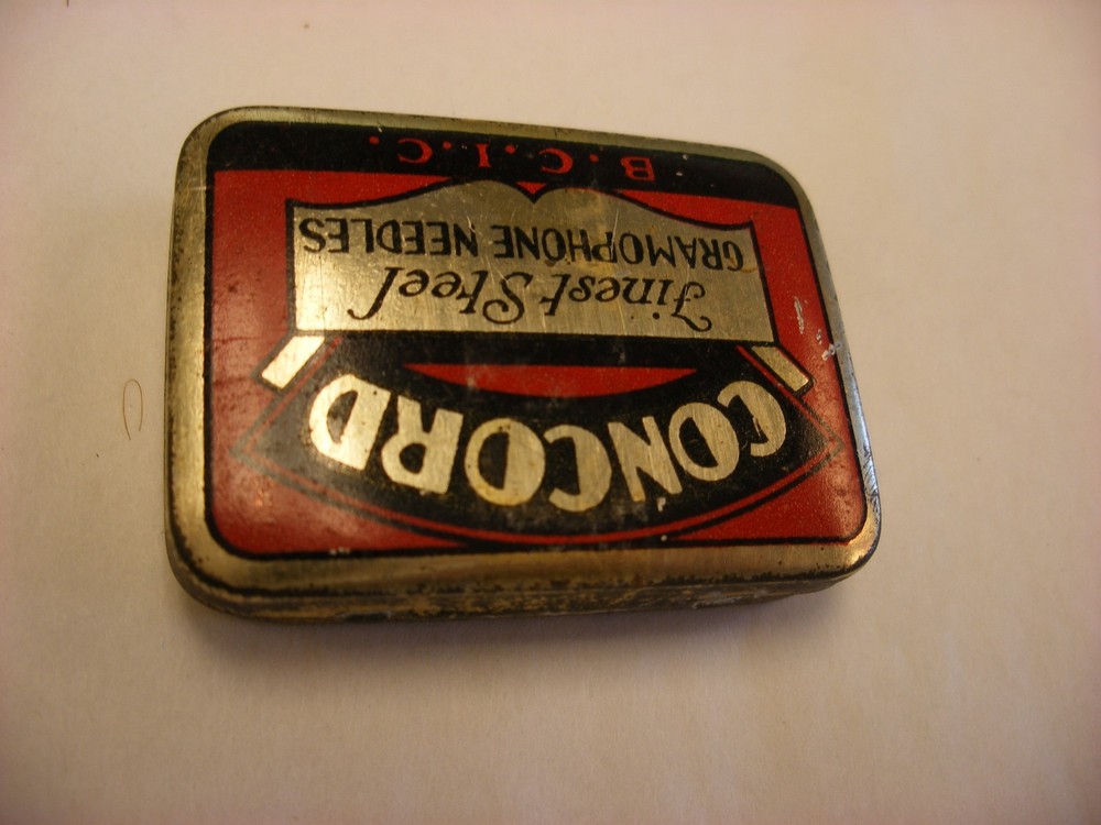 Phonograph Victrola Gramophone Needle Tin - Concord B.C.I.C. - Empty