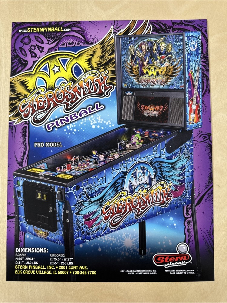 Stern Aerosmith Pro Pinball Flyer