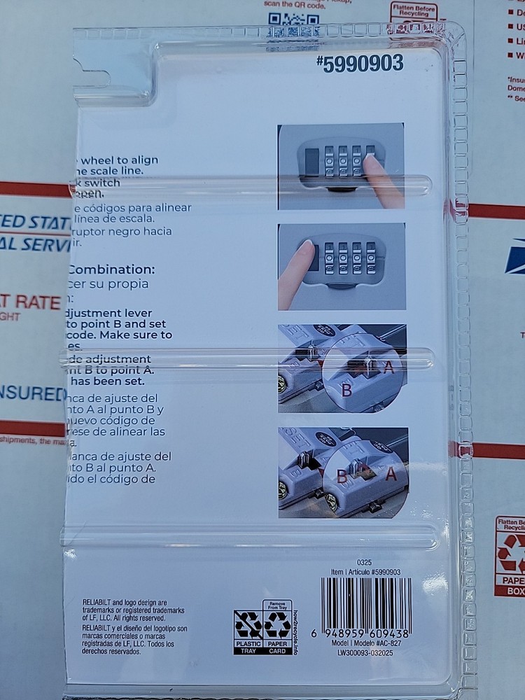 RELIABILT Key Safe Combination Lock Box For Keys (New)