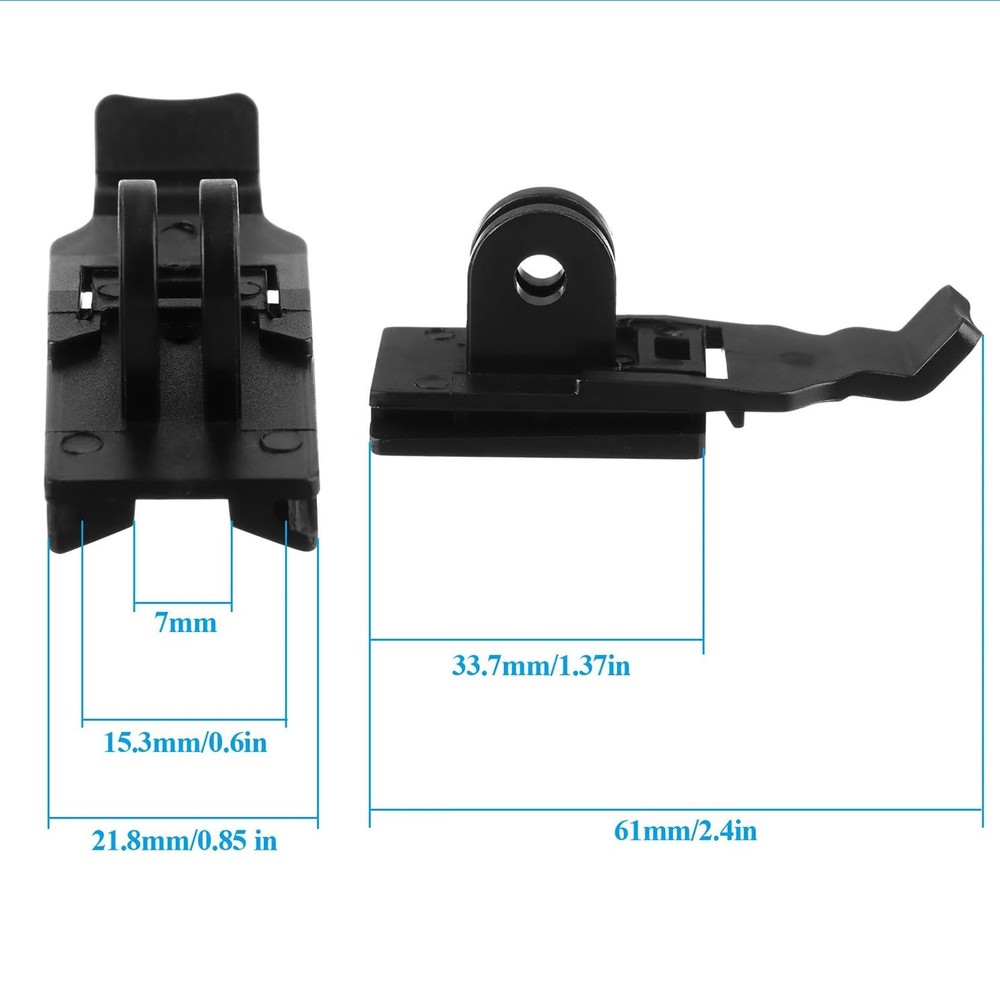 Panmout 3PACK Bike Light Adapter Mount Compatible with Medium, Black