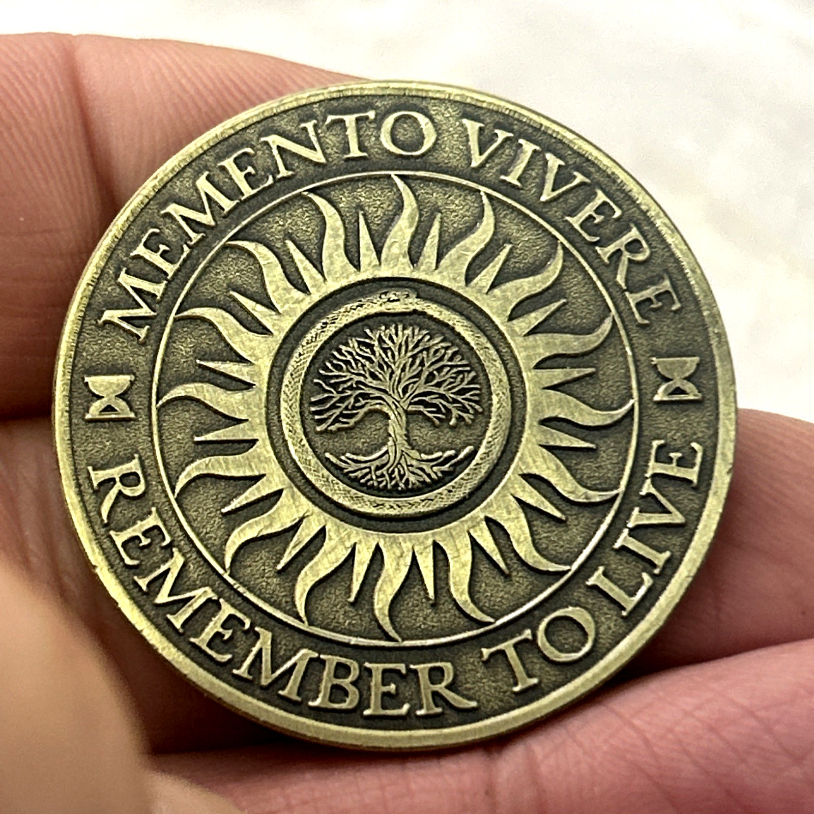 MEMENTO MORI-MEMENTO VIVERE Skull Novelty Good Luck Heads Tails Coin