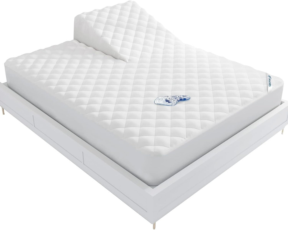Waterproof Split Top Queen Mattress Pad Protector for Adjustable Bed, 34" Top Sp