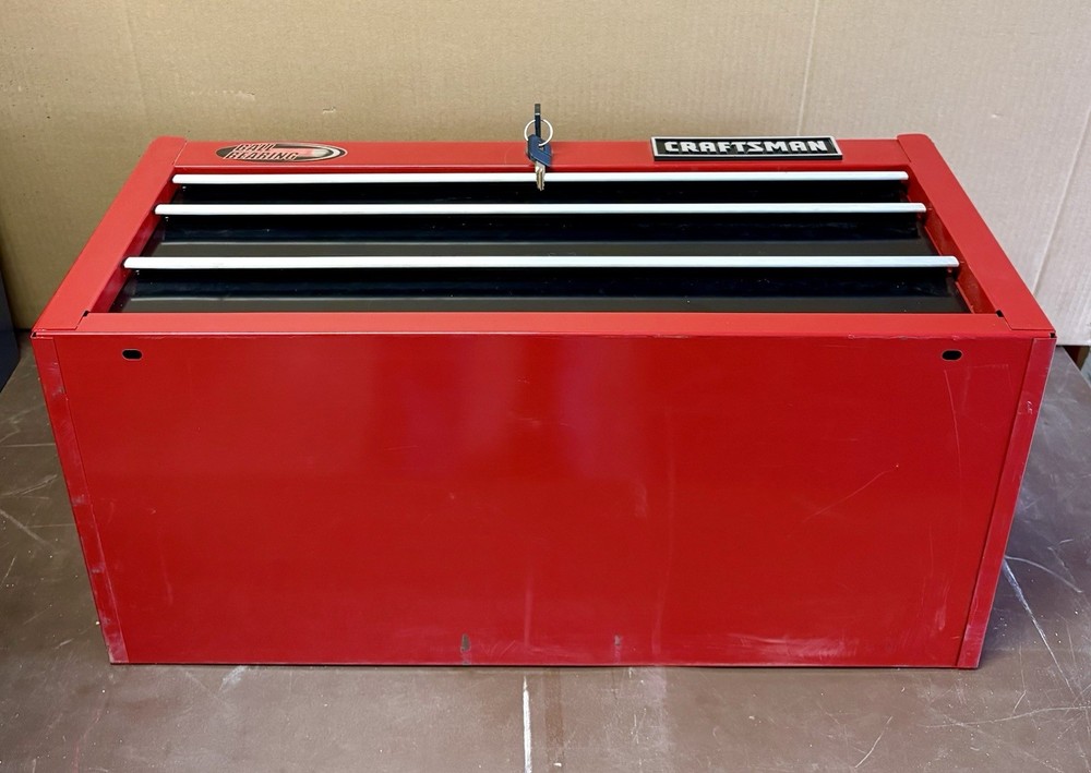 Craftsman 3 Drawer 12" Middle Tool Box Mid Intermediate Riser Chest W/ Keys 🔑