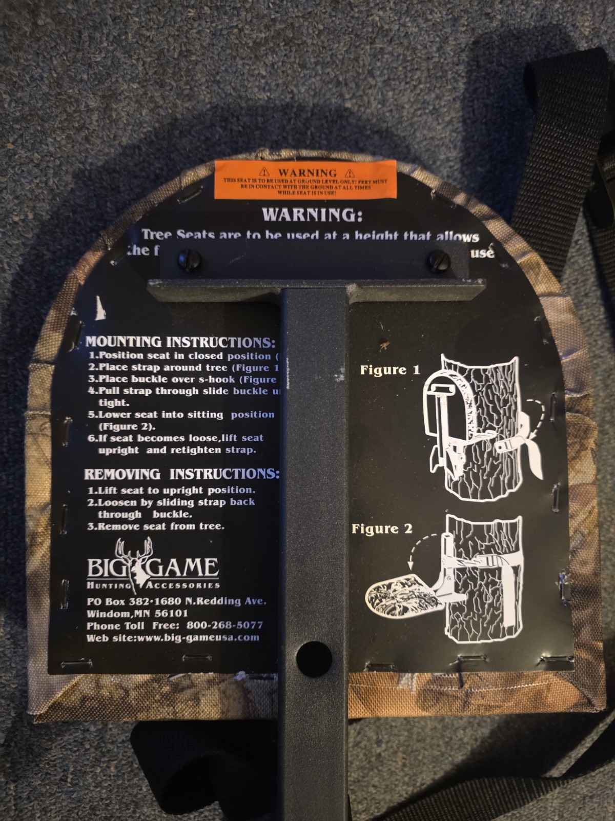 Big Game Slimline Hunting Tree seat TS96-VS