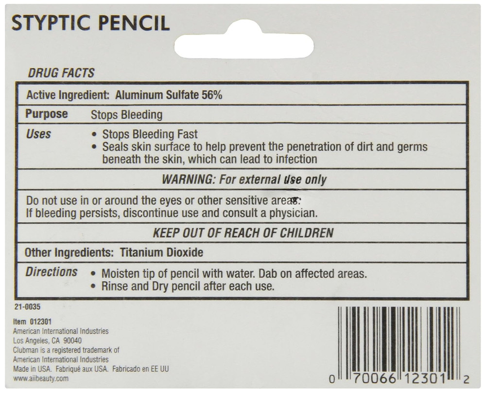 Styptic Pencil Small, 0.25 Ounce