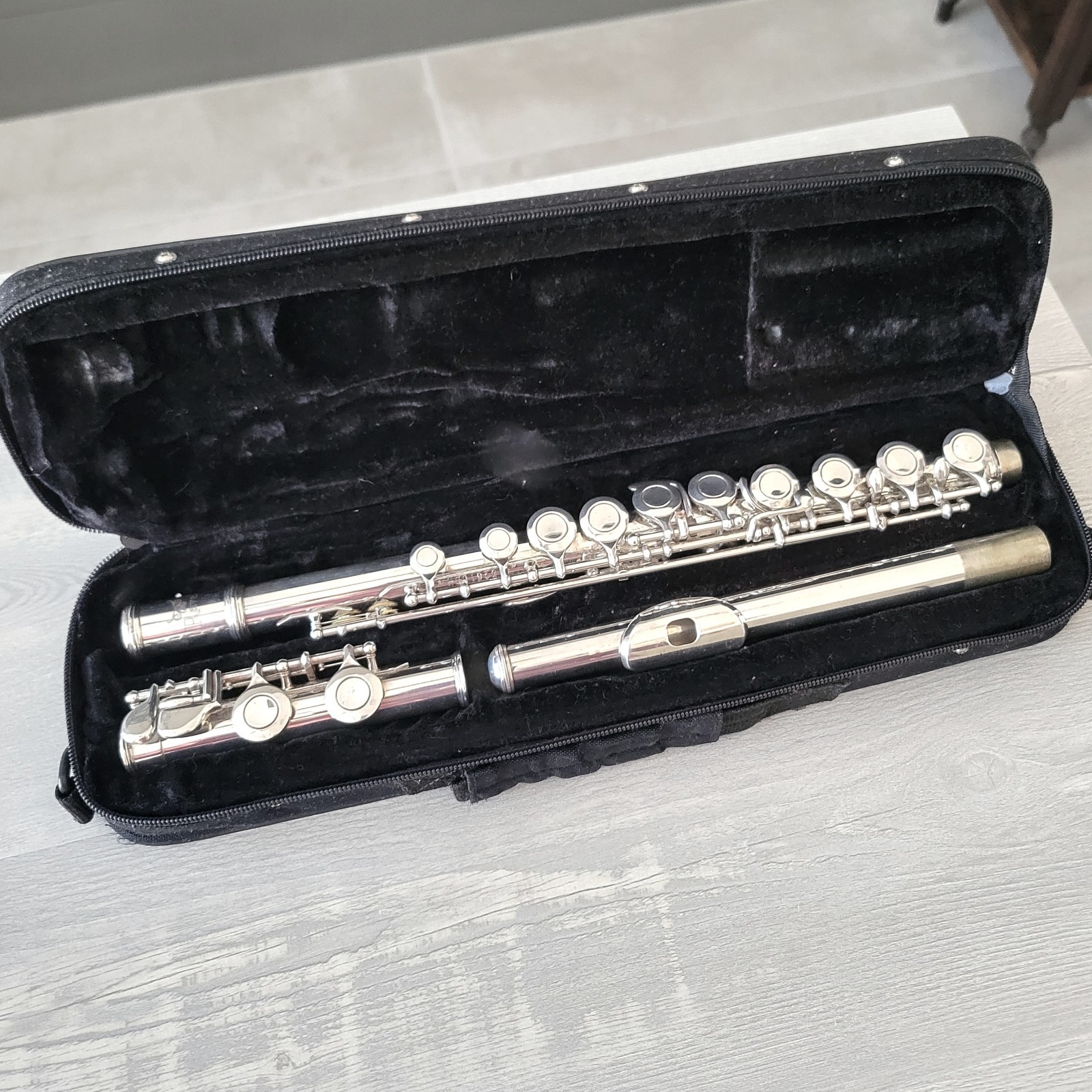 Ravel Flute In Case Silver Plate HC01952
