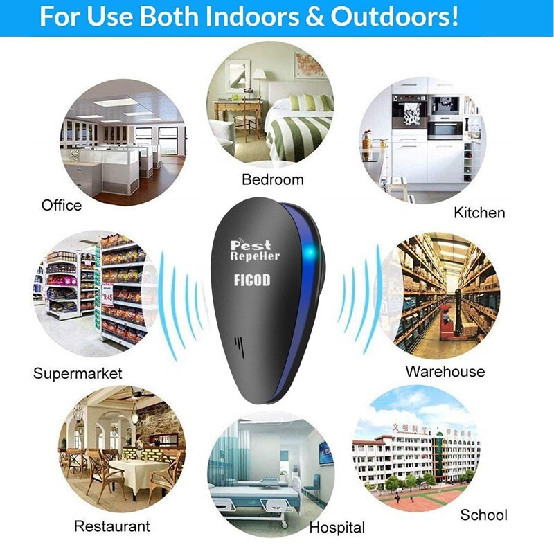 6Pack Ultrasonic Pest Insect Rodent Repeller Mice Rat Bug Electronic Plug-In