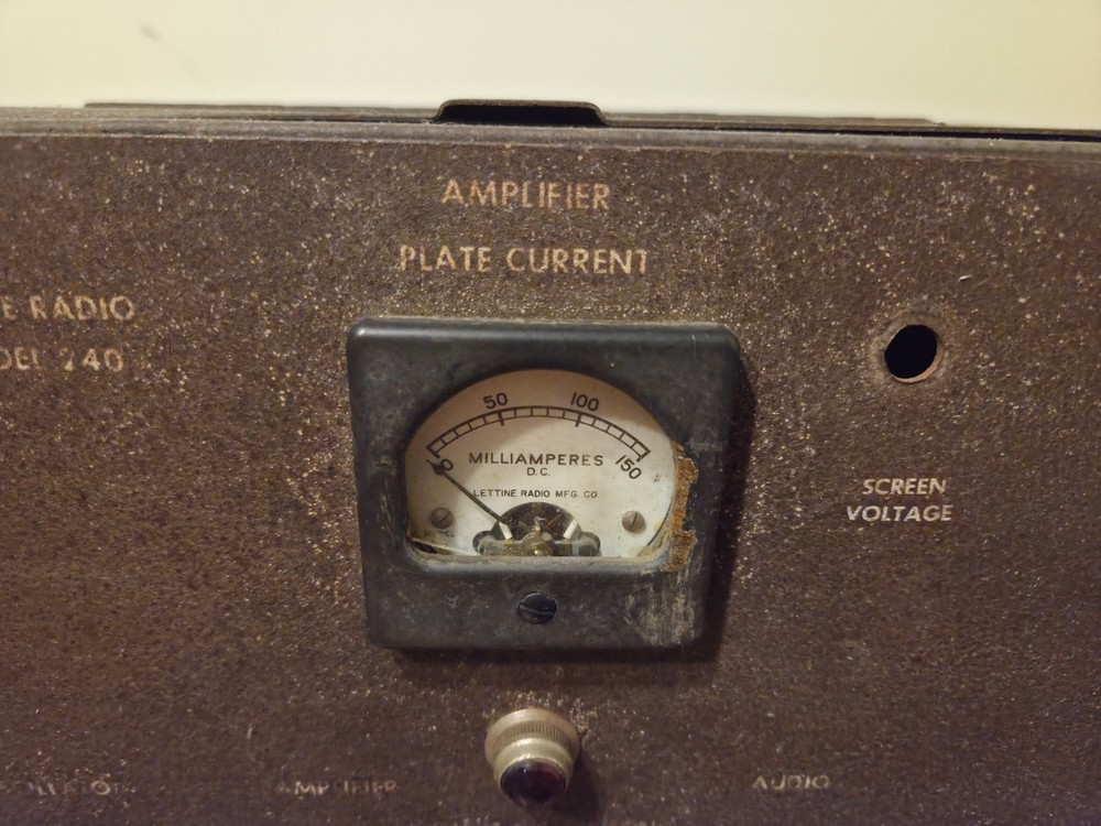 Lettine Radio Model 240 Ham Transmitter 807 Tube 40W AM CW POWERS ON w/ Flyer