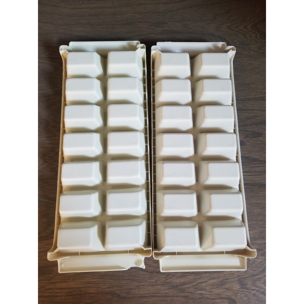 Vintage off white stackable ice trays