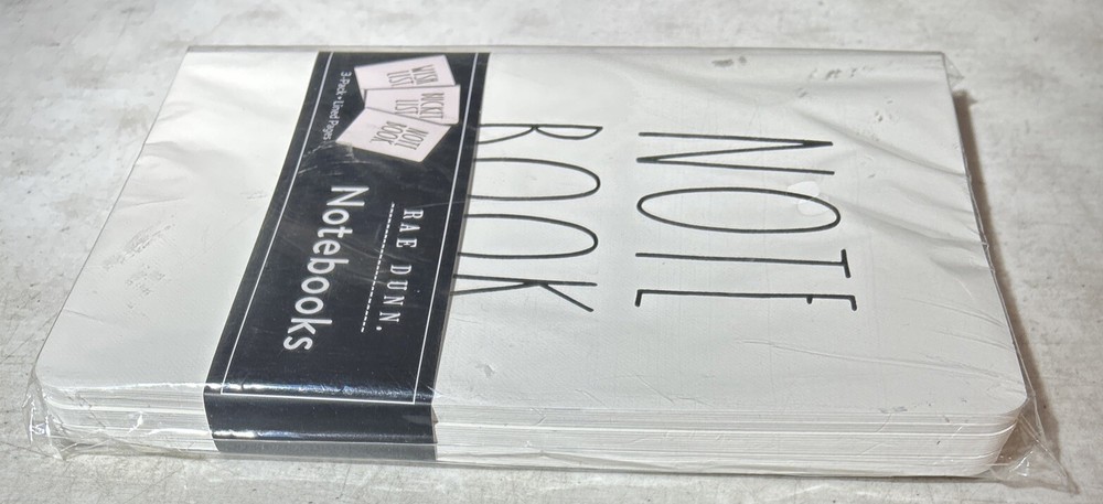 Rae Dunn 3 Pack Notebooks Wish List Bucket List Note Book