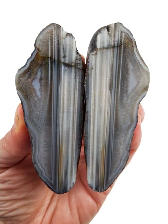 Agate Matching Halves 198.1 grams.