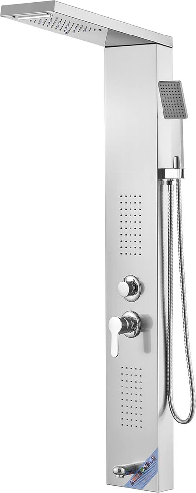 5-Mode LED Shower Panel System with Rainfall, Jets & Handheld Head