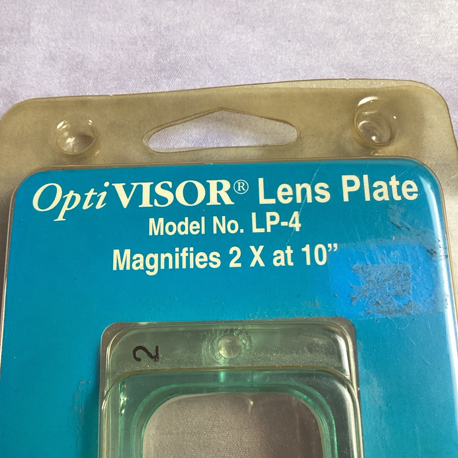 Donegan LP-4 OptiVisor® Glass Lens Plate, 2X Magnification at 10" Focal Length